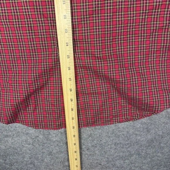 Brooks Brothers Madison Shirt Mens Large Red Plaid Supima Cotton Non-Iron Large - Picture 8 of 10